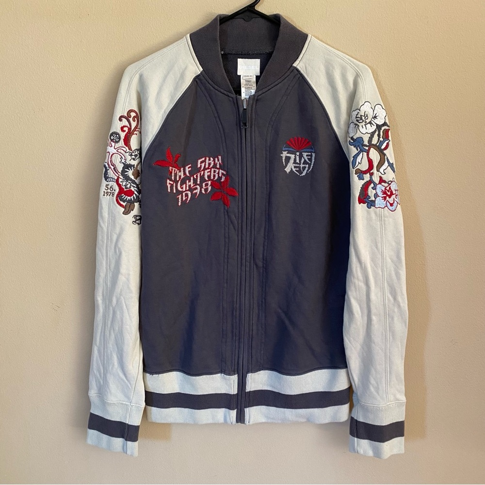 Diesel Embroidered Zip up Bomber Jacket Men’s medium
